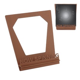 AHANDMAKER Now Rotating Record Stand Now Rotating Record Holder Record Shelf Made of Wood for Displaying Vinyl Albums Vinyl Now Rotating Sign For Holding Your Albums