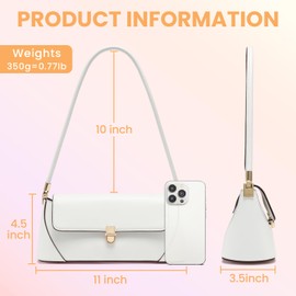 Keyli Shoulder Bag for Women Trendy Small Purses Cream White Vintage Handbags Waterproof Leather jacquemus bag Luxury Going Out Tote Purse Clutch Top Handle Bags