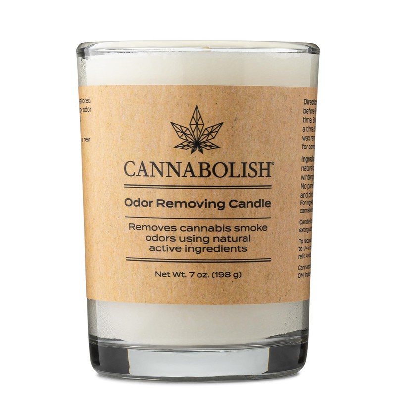 Cannabolish Smoke Odor Eliminating Candle, 7 oz, Natural Ingredients, Wintergreen