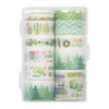 LGEGE 10 Rolls Green Plant Washi Tape Set, 10/15/20/30 mm