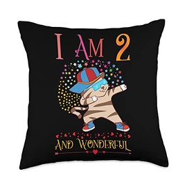 2nd Birthday Gifts for Daughter Kids Toddlers Her 2 Year Old Throw Pillow