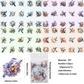 Ningmo Scrapbooking Stickers Set 120 Pieces, Gothic Stickers, Aesthetic Stickers, Bullet Journal Accessories for DIY Scrapbook Accessories, Photo Album, Photo Book, Notebook, Journal, DIY Design