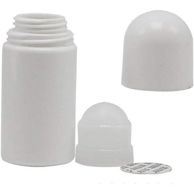 WsjiaboFux 4 Pcs White Empty Refillable Roll On Bottles Roller