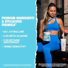 GHOST Polvo pre-entrenamiento Legend, Sonic Ocean Water - 30 porciones - Pre-entrenamiento para hombres y mujeres con colina, L-citrulina y beta-alani