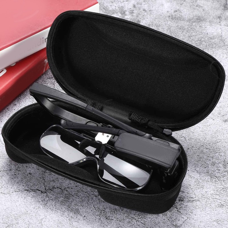 Rechargeable Head Magnifying Glasses with LED Light 2 Detachable Lenses