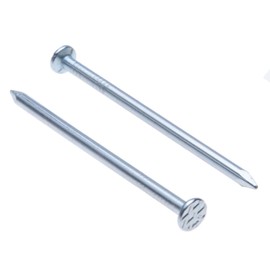 Nails for Wood Flat Round Head (Pack of 100) Zinc Plated Nail Galvanized Heavy Duty for DIY and Crafts Home Decor Woodwork Furniture Size: Length 60mm Nail Diameter 2.5mm
