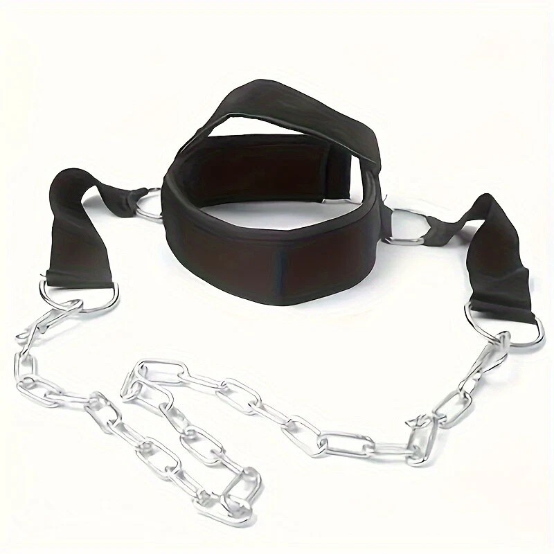 Unbranded Weightlifting Neck Training Band with Chain for Strength Exercises