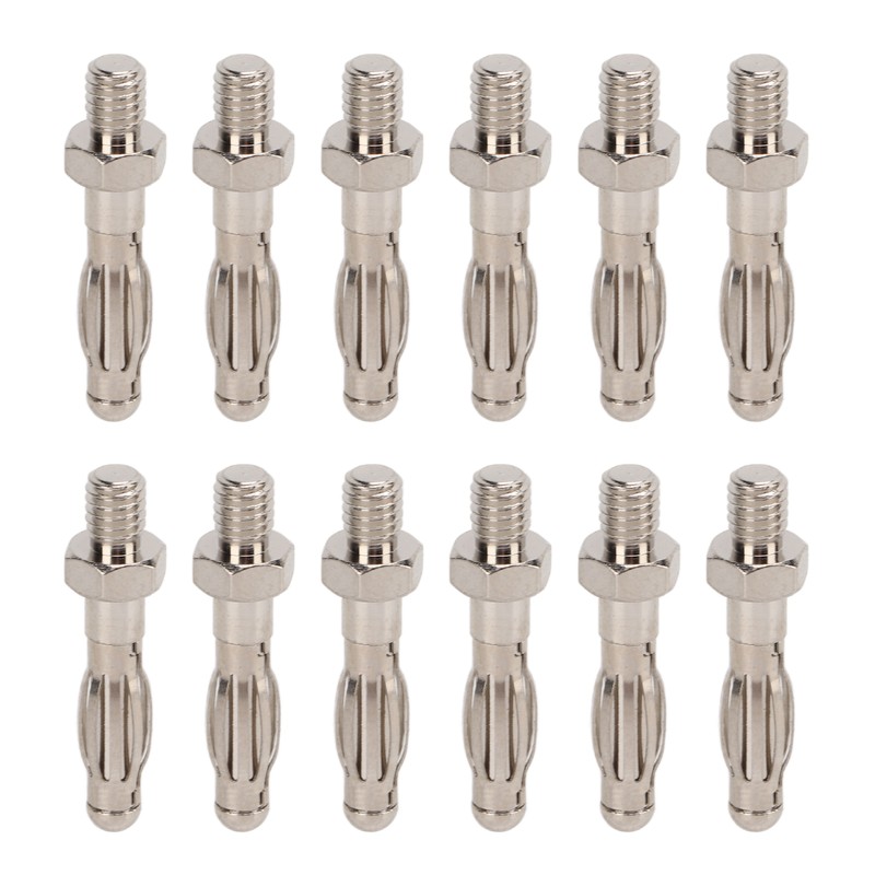 50Pcs Banana Plugs Hex Thread High Accuracy Good Transmission Performance