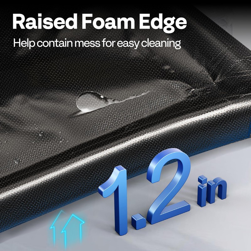 VIVOHOME Containment Mat (7'9" x 16') with Stay Put Corner,