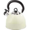 Buckingham Colour Coated Stainless Steel Retro Whistling Kettle Cream, 2.5
