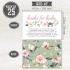 Set of 25 Floral Wreath Baby Shower Invitations, Diaper Raffle