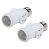 2Pcs 3 Prong Light Socket Adapter Plug White E26 Light