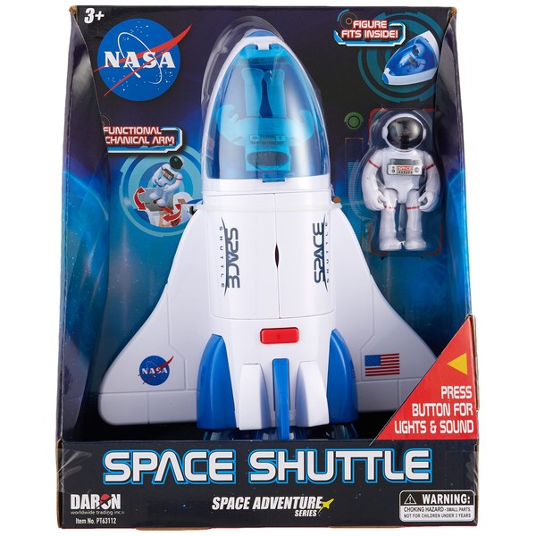 Daron NASA Space Adventure Series: Space Shuttle with Lights & Sounds & Figure, Approx 9" X 7"