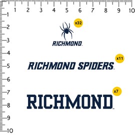 University of Richmond Spirit Logo Vinyl Large Deluxe Stickers Variety Pack - Laptop, Water Bottle, Scrapbooking, Tablet, Skateboard, Indoor/Outdoor