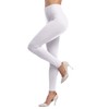 Kotii Women's High Waist Soft Full Length Leggings, White, Plus