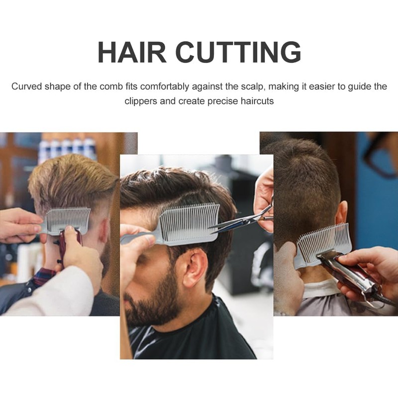 3 Pcs Barber Combs, Barber Combs with Hair Trimming Guide,