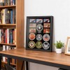 Patch Display Case Wall Mount — Black Wooden Patch Display