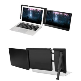 Alecewey Portable Monitor for Laptops, 13.3" Laptop Screen Extender, Dual Screen for Laptops 1080P Type-C HDMI Monitor for 13.3-17 inch Notebook Mac Windows Smartphone