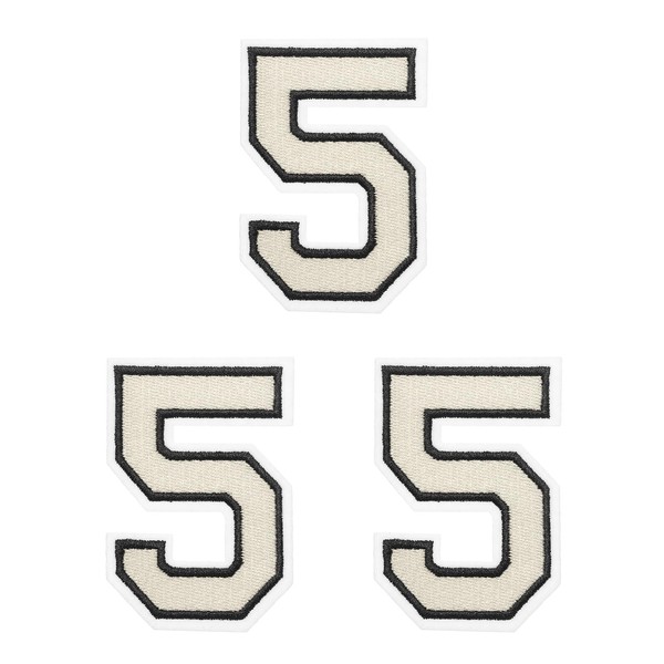 PATIKIL Iron on Numbers Patches, 3 Pack Chenille Number Patches