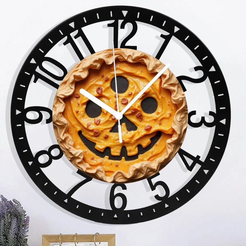 25cm Round Iron Clock Featuring a Frankenstein Monster Boltssheet size: