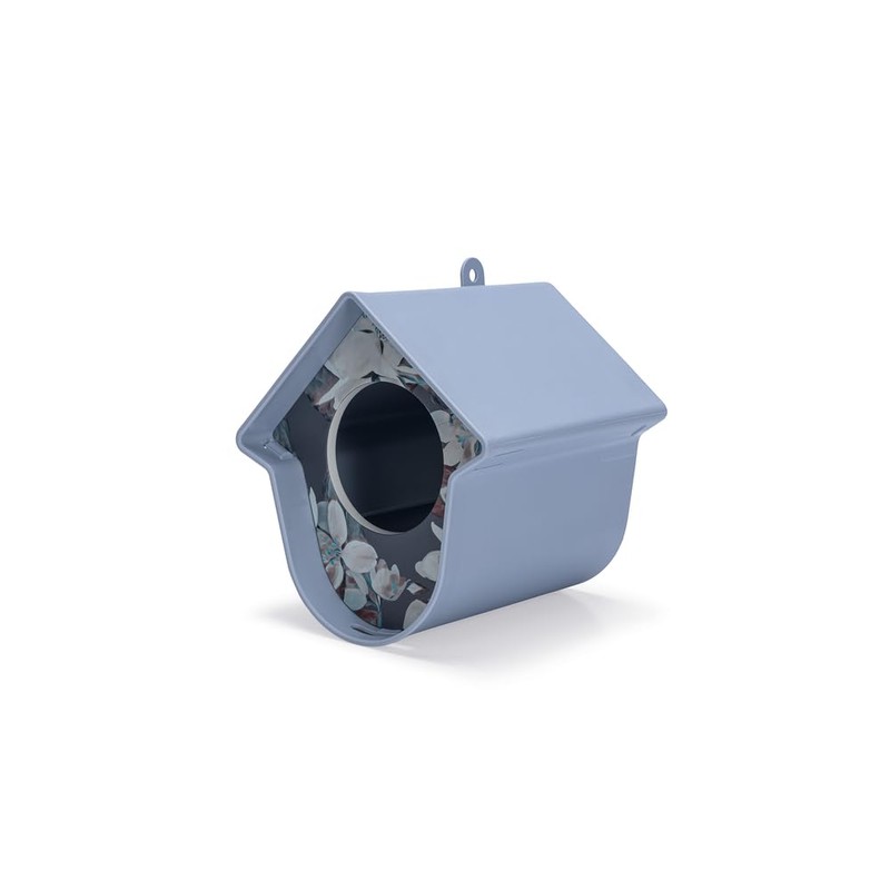 Singing Friend Evie Bird Feeder, Plastic, Blue/Grey, 15 x 13