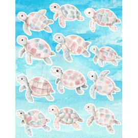Unbranded Pastel SeaTurtle Die Cut Vinyl Stickers Set Scrapbooking Laptop Waterbottle