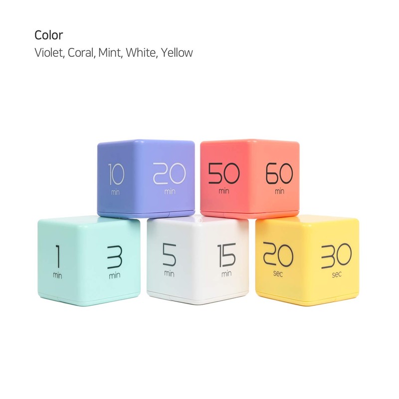 mooas Cube Timer (Yellow), Timers Cube Flip Block Timers Productivity