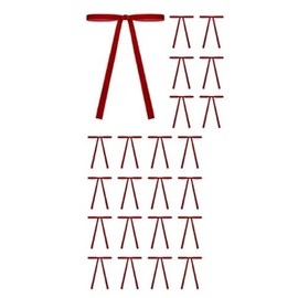 24 Pcs Velvet Christmas Tree Bows Door Garland Decor Vintage Wreath Bow Rustic Vintage Wedding Velvet Ribbon Gift Bows for Tree Wreath Garland Home Decor Indoor Outdoor Decorations (Red, One Size)