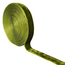 Qingxii Decorr Wedding Christmas Valentin's Day Gift Box DIY Craft Decor Velvet Ribbon (Olive Green, 5/8''x6Yards)