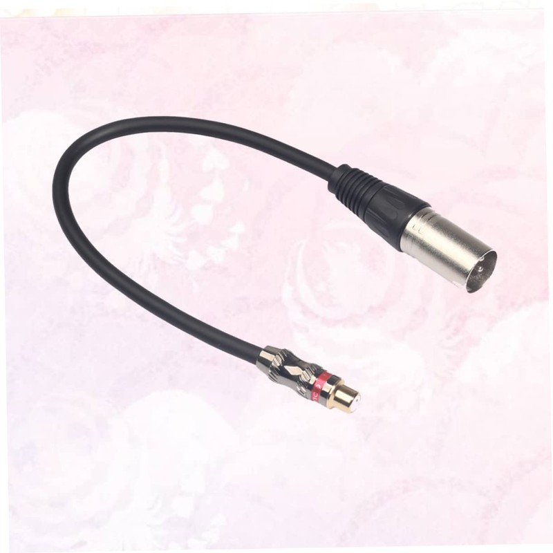 SUPVOX 3pcs Professional Audio Cable RCA to XLR Adapter Black