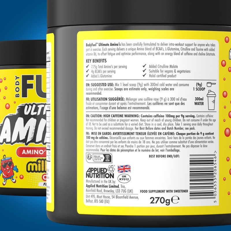Applied Nutrition BodyFuel Amino's - Amino Acids Supplement, EAA Essential