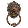 7 inch Large Regency Lions Head Door Knocker,Solid Brass,Antique Bronze