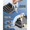 WILAWELS Electric Knife Sharpener, 5-in-1, 3 Rotational Speed Adjustable Electric