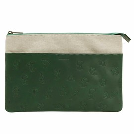 Nadaya SNOOPY No.73374 Peanuts Snoopy SHICHIHENGE Shichenge Thin Shoulder Bag, Genuine Leather Sacoche & Briefcase, Shoulder Bag, Cross-body Bag, Men's, Women's, Cowhide Strap, Green, green