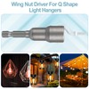 Lekgavd 2 Packs Power Wing Nut Driver Set, 1/4" Hex