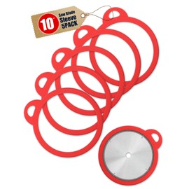 Powhorse Silicone Saw Blade Protector Sleeve, Circular Saw Blade Storage System for 10" Blade Diameter, Easy Holder and Finger Protection Fit for Diablo, Makita, DeWalt, Craftsman and More, 5 Pack