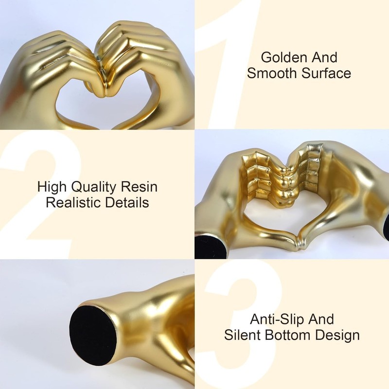 Gesture Decorative Statue, Modern Art Sculpture, Desktop Decor for Home,