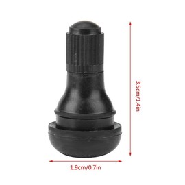 Aramox Tire Valve Stem, 100 Pcs Car Motorcycle Universal Replacement Snap in Tire Tyre Valve Stem Black (TR412)