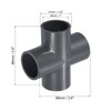 PATIKIL 25mm PVC Pipe Fittings, 1 Pack 4 Way Tee