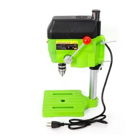 110V Electric Drill Press Stand 480W Portable Drilling Tool High Speed Mini Work Bench Table 1-10mm for Commercial or Household Use