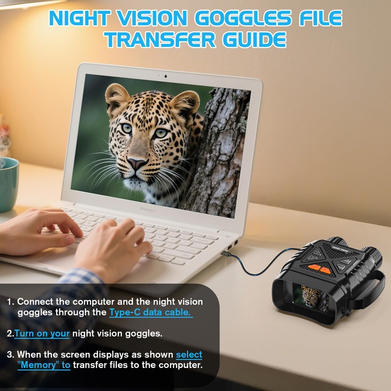 Night Vision Device, 10x Digital Zoom and 7-Level Infrared, 2.8