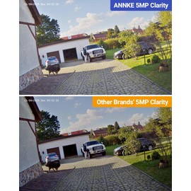 ANNKE C500 5MP PoE Security IP Bullet Camera w/ Audio,100ft EXIR 2.0 Color Night Vision, Built-in Mic, H.265+ Internet IP Camera, Digital WDR, IP67 Weatherproof, Smart Motion Alerts