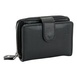 Pop Sonic Pop Up Leather Wallet & Card Holder 2.0 with RFID (Black Smooth)