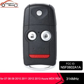 KEYECU for Acura 2007-2013 MDX RDX Remote Flip Key Fob Keyless Entry 3Button N5F0602A1A