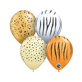 Qualatex 5" Round Balloons, Safari Assortment - Pack of 100