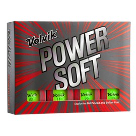 Volvik Power Soft Explosive Ball Speed Golf Balls 4 Dozen (Red Color 48 Balls) Bundle with Genuine Italian Leather Orange Color Belt.