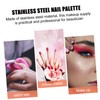 TOVINANNA Essential Makeup Tools 3 Pack Stainless Steel Mixing Palette