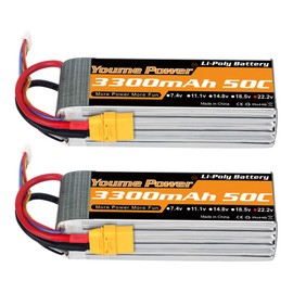 22.2V LiPo Battery 3300mAh,Lipo 6S Battery 50C XT90 Plug for RC Airplane RC Helicopter RC Quadcopter Drone Car Truck Boat Model(2 Packs)