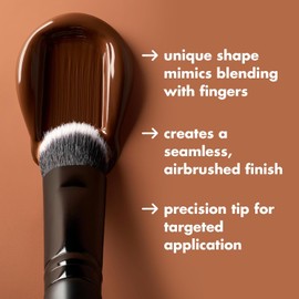 e.l.f. Tap & Blend Corrector Brush, cubre impurezas y manchas de pigmento y garantiza un acabado impecable con aerógrafo gracias a la punta de precisión, sintético, vegano y libre de crueldad animal