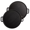 Lawei 12 Inch Cast Iron Griddles, 2-in-1 Reversible Grill/Griddle with